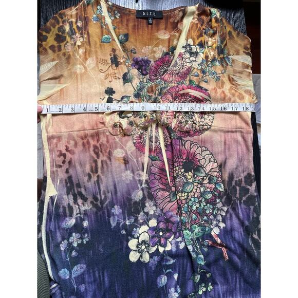 Bleu Vibrant Boho Fairycore Blouse - Picture 6 of 10